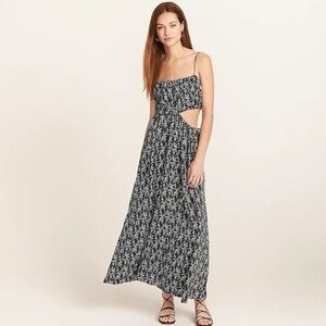 J. Crew Cutout Drapey Dress in Starry Swirl